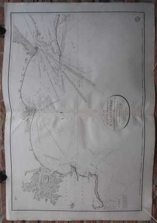 Antique map-SEA CHART-ENGLAND-DORSET-WIGHT-BOURNEMOUTH-Depot de la Marine-1824