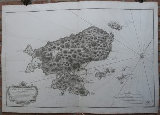 Antique map-ST PIERRE-MIQUELON-NEWFOUNDLAND-CANADA-Fortin-Bellin-1763
