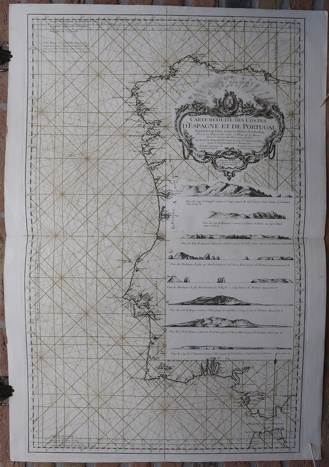 IMG 0139 2 416x591 Antique map-PORTUGAL-SEA CHART-PORTUGAL-Bellin-1751