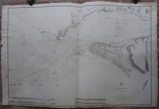 Antique map-SEA CHART-PORTUGAL-TAGUS-TEJO-BELEM-RANA-Walker-1853