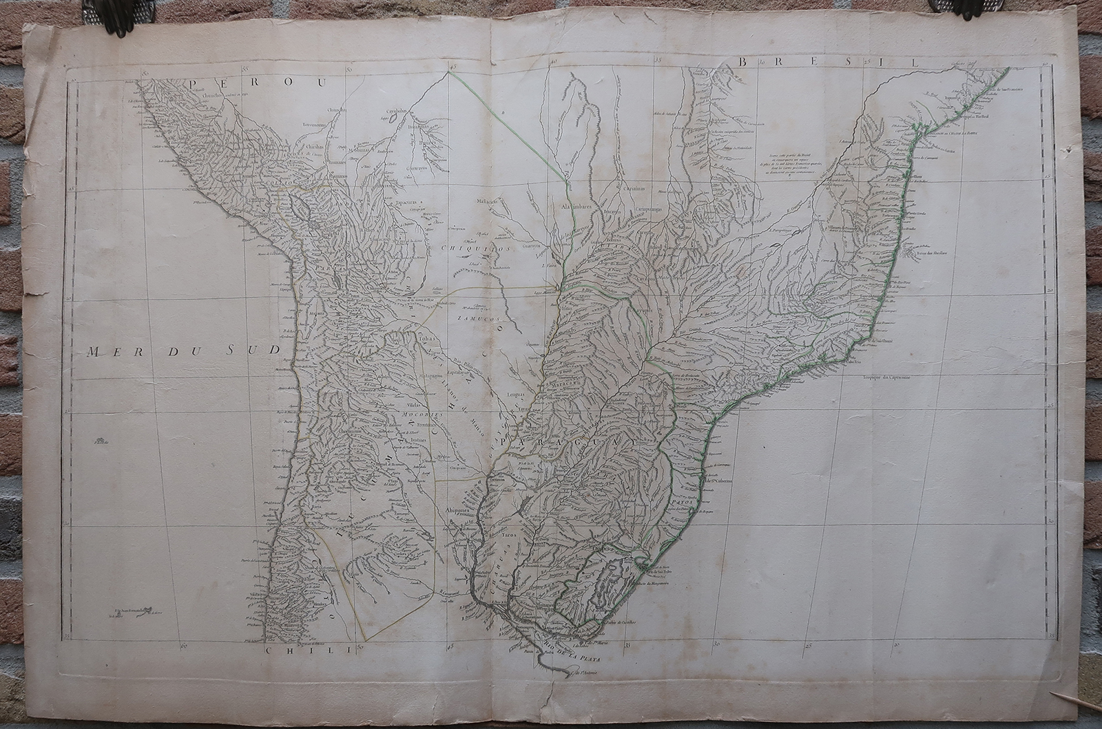 , 3 Antique maps-MAP-SOUTH AMERICA-THREE SHEETS-D’Anville-Delahaye-1748, Pictura Antique Prints