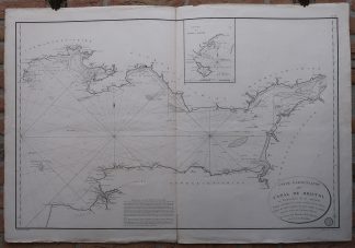 Antique map-SEA CHART-BRISTOL CHANNEL-WALES-CORNWALL-Depot de la Marine-1797