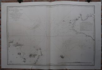 Antique map-SEA CHART-SICILY-TUNESIA-PANTELLERIA-Depot de la Marine-1843