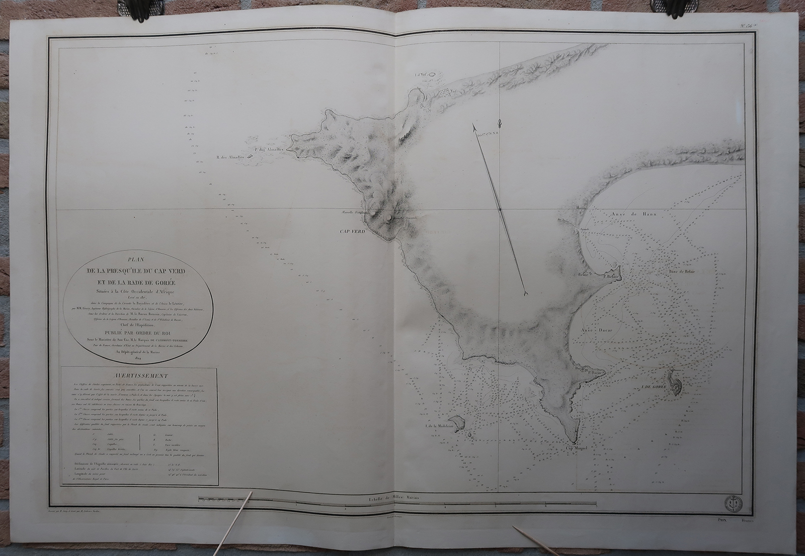 IMG 0203 2 416x288 Antique map-SEA CHART-SENEGAL-DAKAR-GOREE-MADELEINE-Depot de la Marine-1824