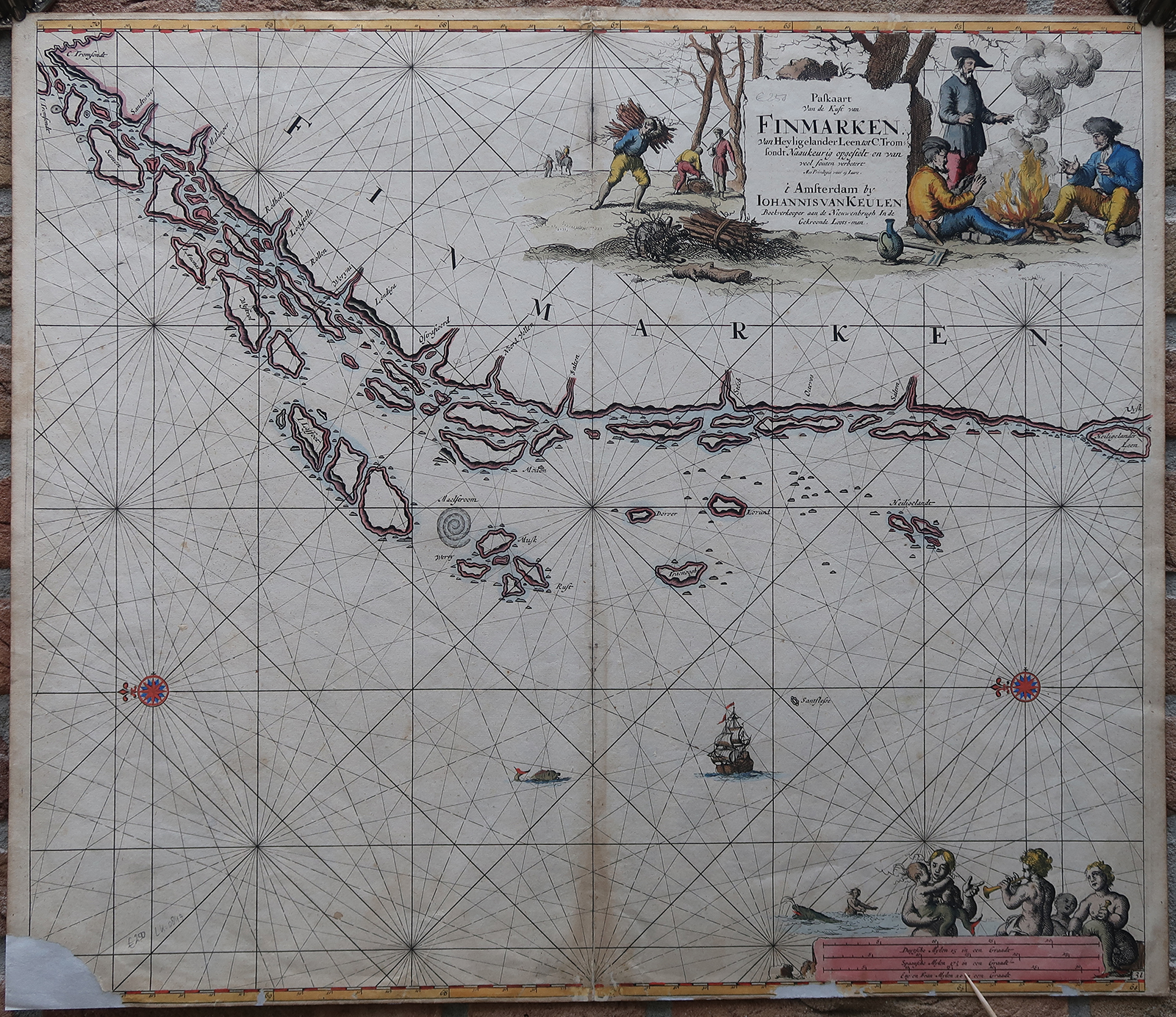 IMG 0245 2 416x360 Antique map-SEA CHART-NORWAY-TROMSO-LOFOTEN-Van Keulen-1687