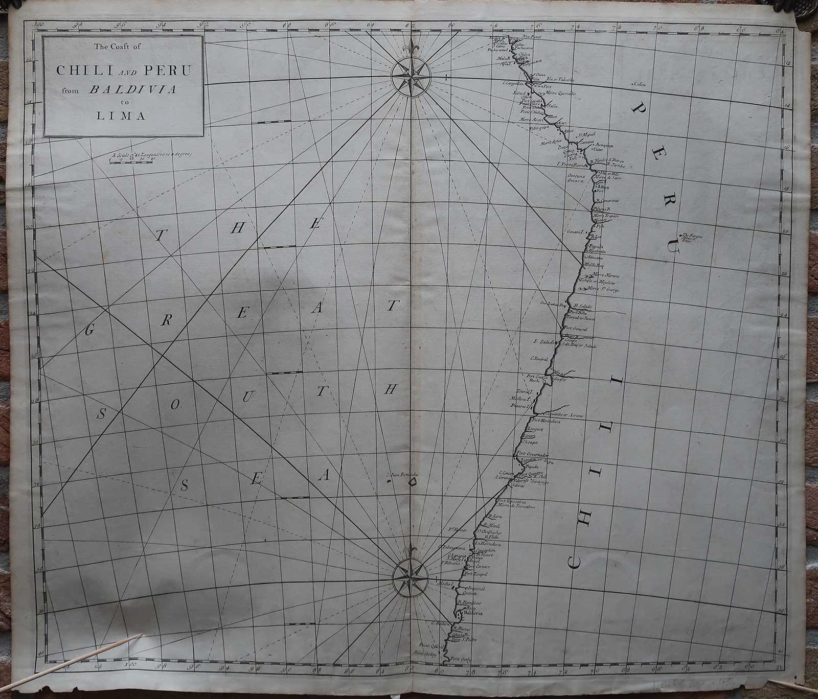 IMG 0253 2 416x356 Antique map-SEA CHART-PACIFIC-CHILE-PERU-POTOSI-CUSCO-Senex-Knapton-1728
