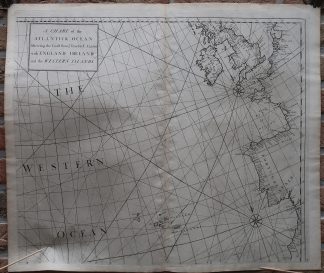 Antique map-SEA CHART-WEST EUROPE-AZORES-ENGLAND-FRANCE-Senex-Knapton-1728
