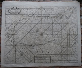 Antique map-SEA CHART-ALBORAN SEA-SAPIN-MOROCCO-Mount & Page-1786