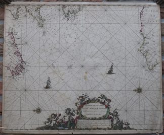 Antique map-SEA CHART-ATLANTIC-THE CHANNEL-SPAIN-FRANCE-ENGLAND-Goos-1667