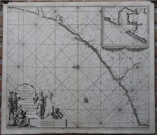 Antique map-SEA CHART-MOROCCO-LARACHE-CAPE CANTIN-Van Keulen-c.1720