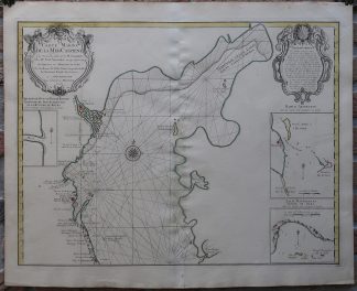 2 Antique Maps-CASPIAN SEA-WOLGA-ASTRAKHAN-de l'Isle-Covens-Mortier-c.1720