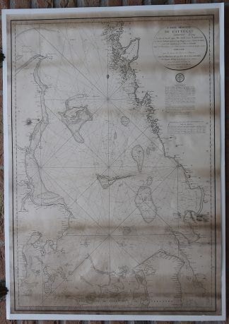 Antique map-SEA CHART-KATTEGAT-DENMARK-SWEDEN-Depot de la Marine-1813