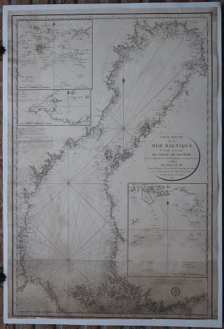 Antique map-BALTIC SEA-SWEDEN-NORWAY-BOTHNIA-Depot de la Marine-1815