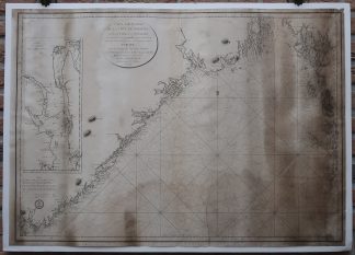 Antique map-COAST-NORWAY-KRISTIANSAN-FREDRIKSTAD-Depot de la Marine-1812