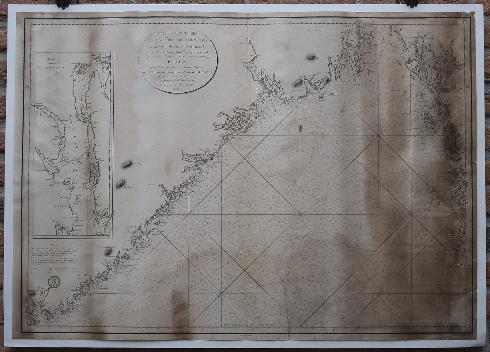 IMG 0378 2 416x299 Antique map-COAST-NORWAY-KRISTIANSAN-FREDRIKSTAD-Depot de la Marine-1812