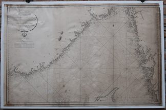 Antique map-COAST-SEA CHART-NORWAY-SWEDEN-SKAGERRAK-Depot de la Marine-1813