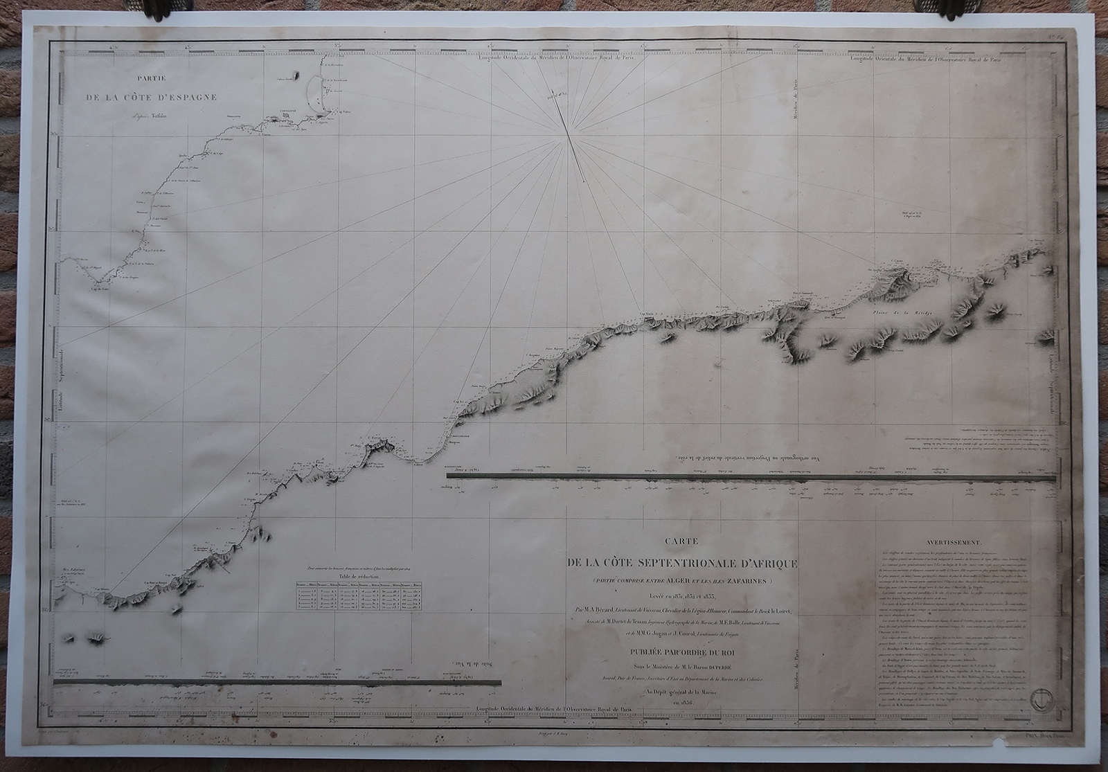 IMG 0393 2 416x290 Antique map-SEA CHART-MEDITERRANEAN-ALGERIA-Depot de la Marine-1836
