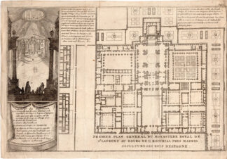 Antique Print-ESCURIAL-GROUNDPLAN-MONASTRY-MADRID-SPAIN-van der Aa-c.1726