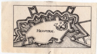 Antique Print-HEUSDEN-BRABANT-FORTRESS-MAP-NETHERLANDS-Riegel-1691