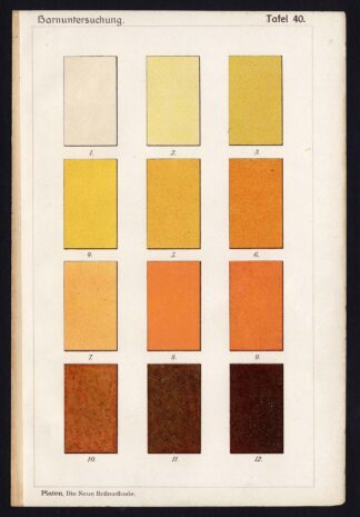 Antique Print-MEDICAL-BARN ANALYSIS-DISEAES-Taf 40-Platen-1907