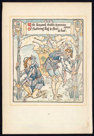 Antique Print-CHILDREN'S STORY-QUEEN SUMMER-ART NOUVEAU-JUGENDSTIL-10-Crane-1891