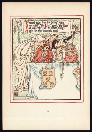 Antique Print-CHILDREN'S STORY-QUEEN SUMMER-ART NOUVEAU-JUGENDSTIL-18-Crane-1891