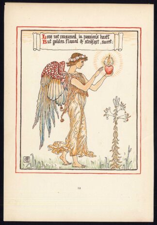 Antique Print-CHILDREN'S STORY-QUEEN SUMMER-ART NOUVEAU-JUGENDSTIL-28-Crane-1891