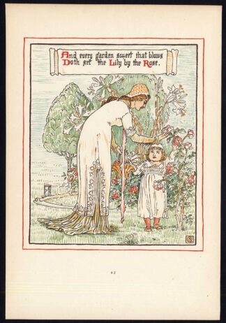 Antique Print-CHILDREN'S STORY-QUEEN SUMMER-ART NOUVEAU-JUGENDSTIL-32-Crane-1891