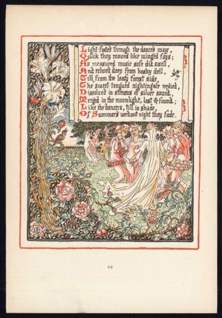 Antique Print-CHILDREN'S STORY-QUEEN SUMMER-ART NOUVEAU-JUGENDSTIL-40-Crane-1891
