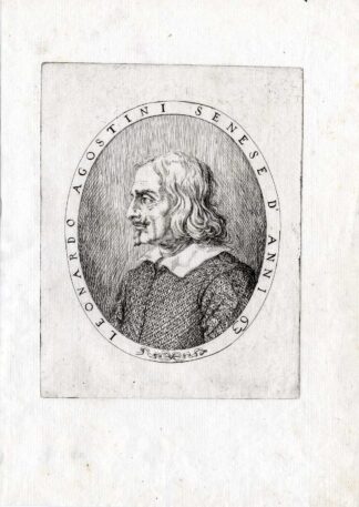 Rare Antique Print-PORTRAIT LEONARDO AGOSTINI-Agostini-Battista-1657