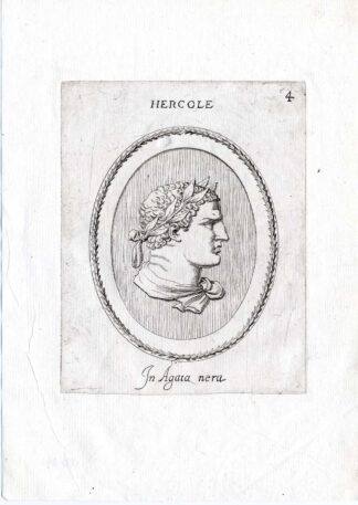 Rare Antique Print-HERCULES-PORTRAIT-Pl. 4-Agostini-Battista-1657