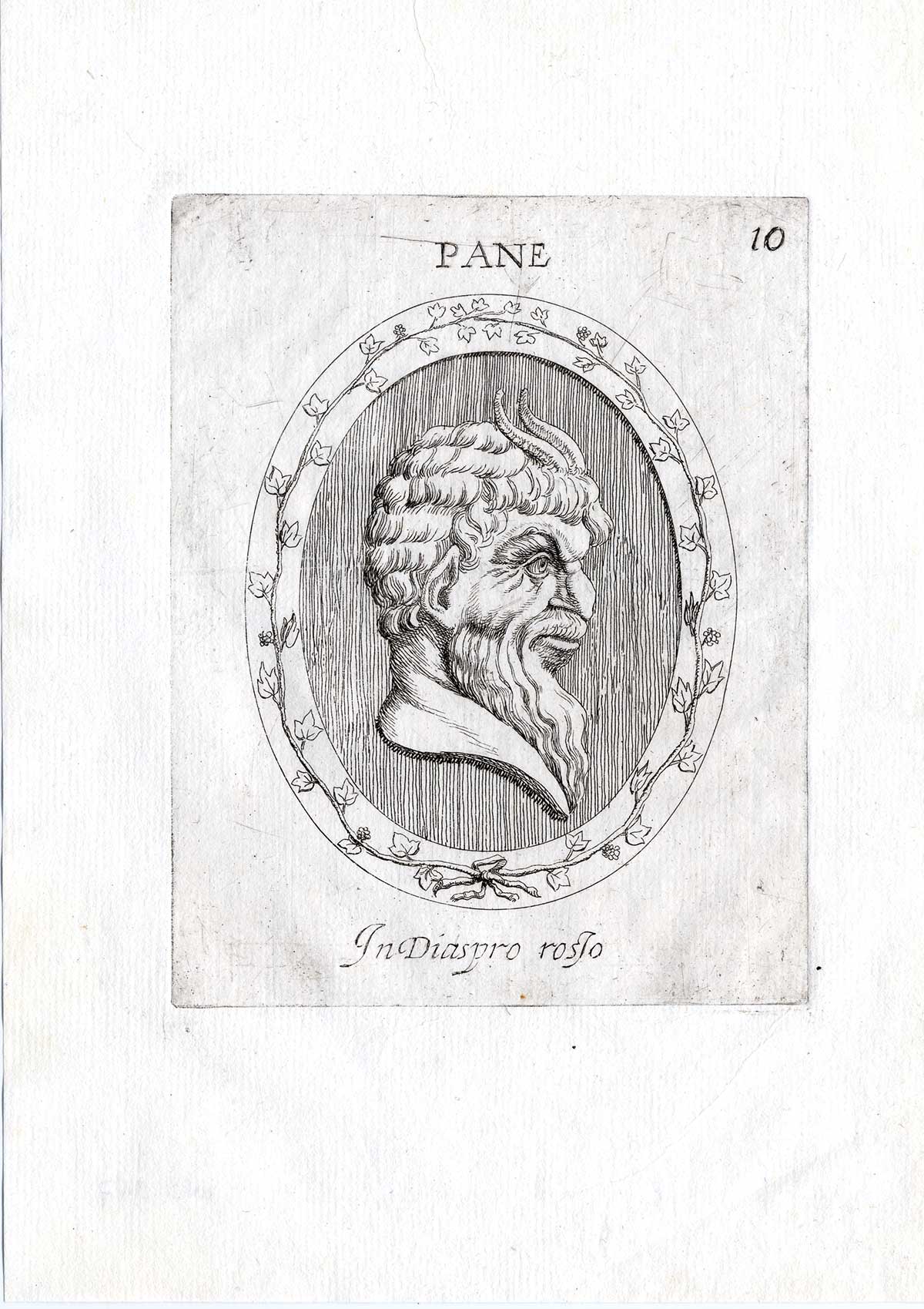 , Rare Antique Print-PAN-PORTRAIT-Pl. 10-Agostini-Battista-1657, Pictura Antique Prints