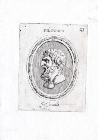 Rare Antique Print-UNKNOWN PHILOSOPHER-Pl. 23-Agostini-Battista-1657