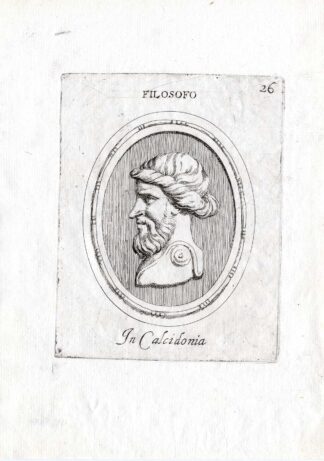 Rare Antique Print-UNKNOWN PHILOSOPHER-Pl. 26-Agostini-Battista-1657