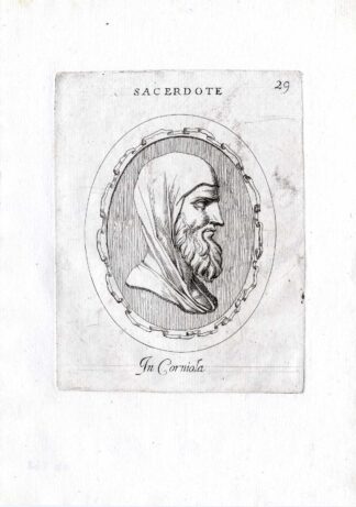 Rare Antique Print-PRIEST-PORTRAIT-Pl. 29-Agostini-Battista-1657
