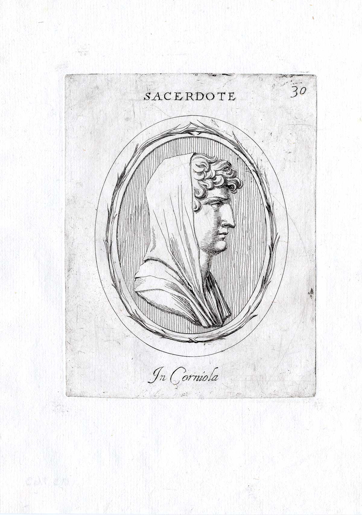 , Rare Antique Print-PRIEST-PORTRAIT-Pl. 30-Agostini-Battista-1657, Pictura Antique Prints