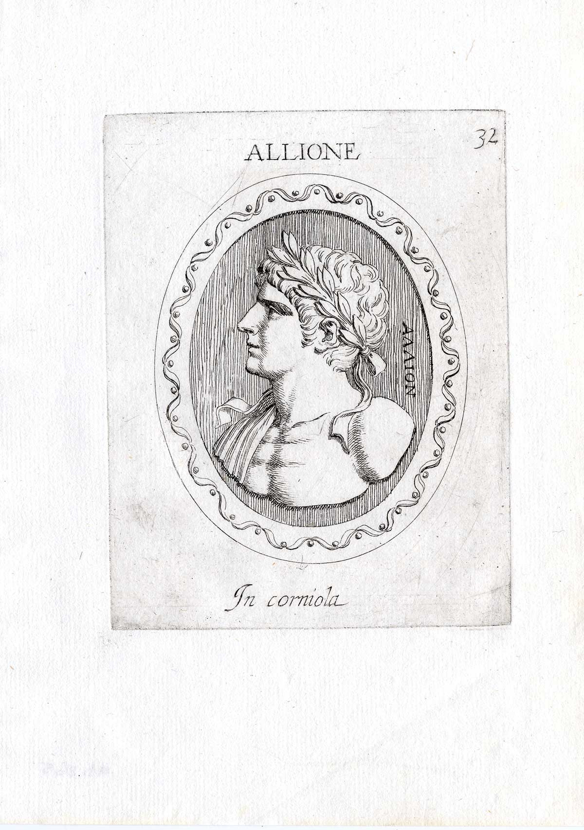 , Rare Antique Print-ALLIONE-ATHLETE-Pl. 32-Agostini-Battista-1657, Pictura Antique Prints
