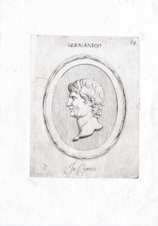 Rare Antique Print-GERMANICUS-GENERAL-POLITICIAN-Pl. 54-Agostini-Battista-1657