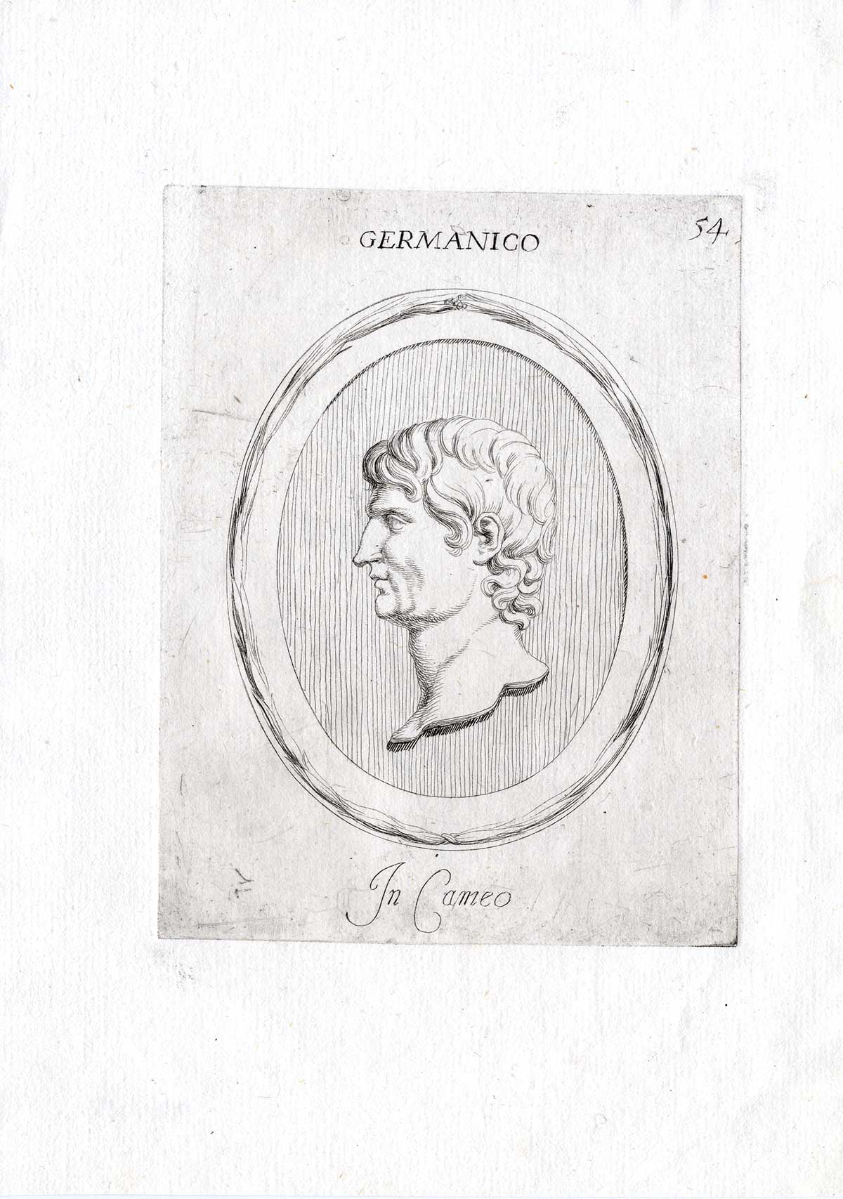 , Rare Antique Print-GERMANICUS-GENERAL-POLITICIAN-Pl. 54-Agostini-Battista-1657, Pictura Antique Prints