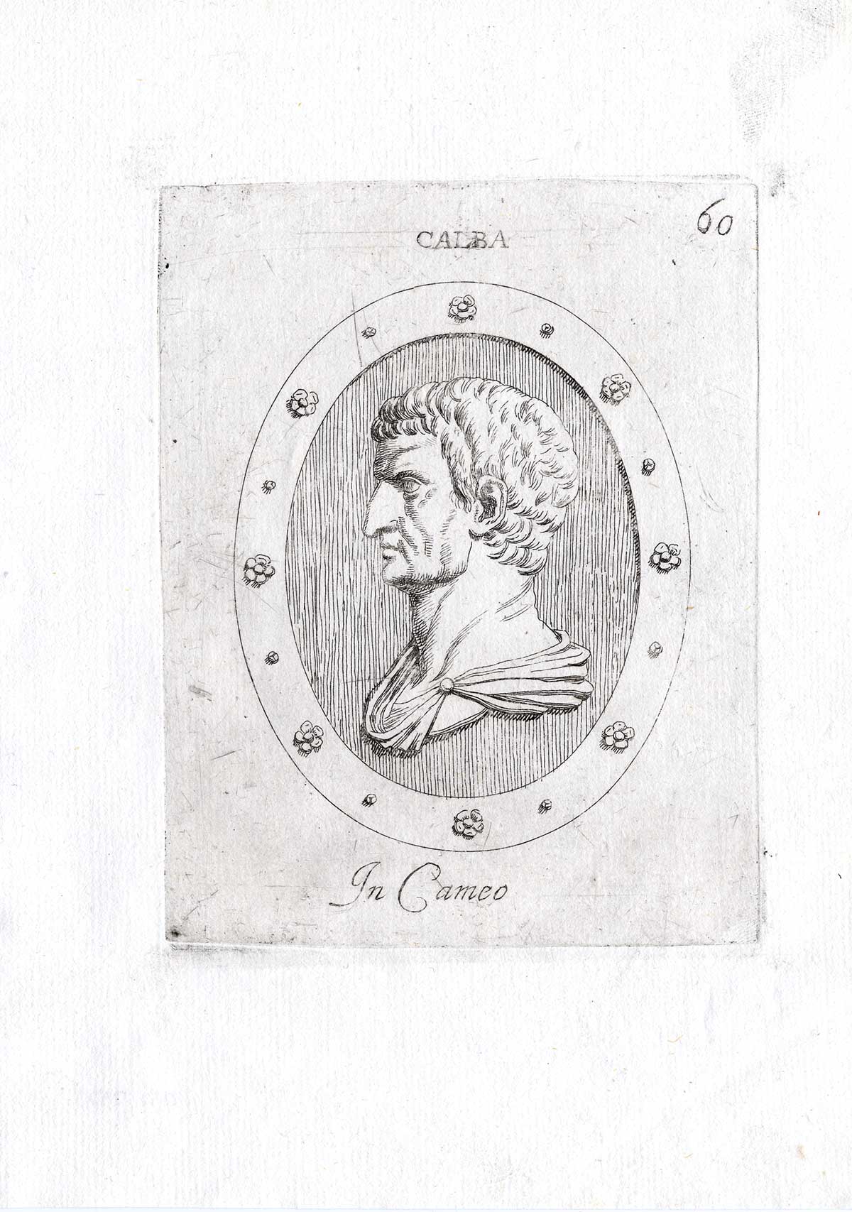 , Rare Antique Print-GALBA-EMPEROR-ROME-Pl. 60-Agostini-Battista-1657, Pictura Antique Prints