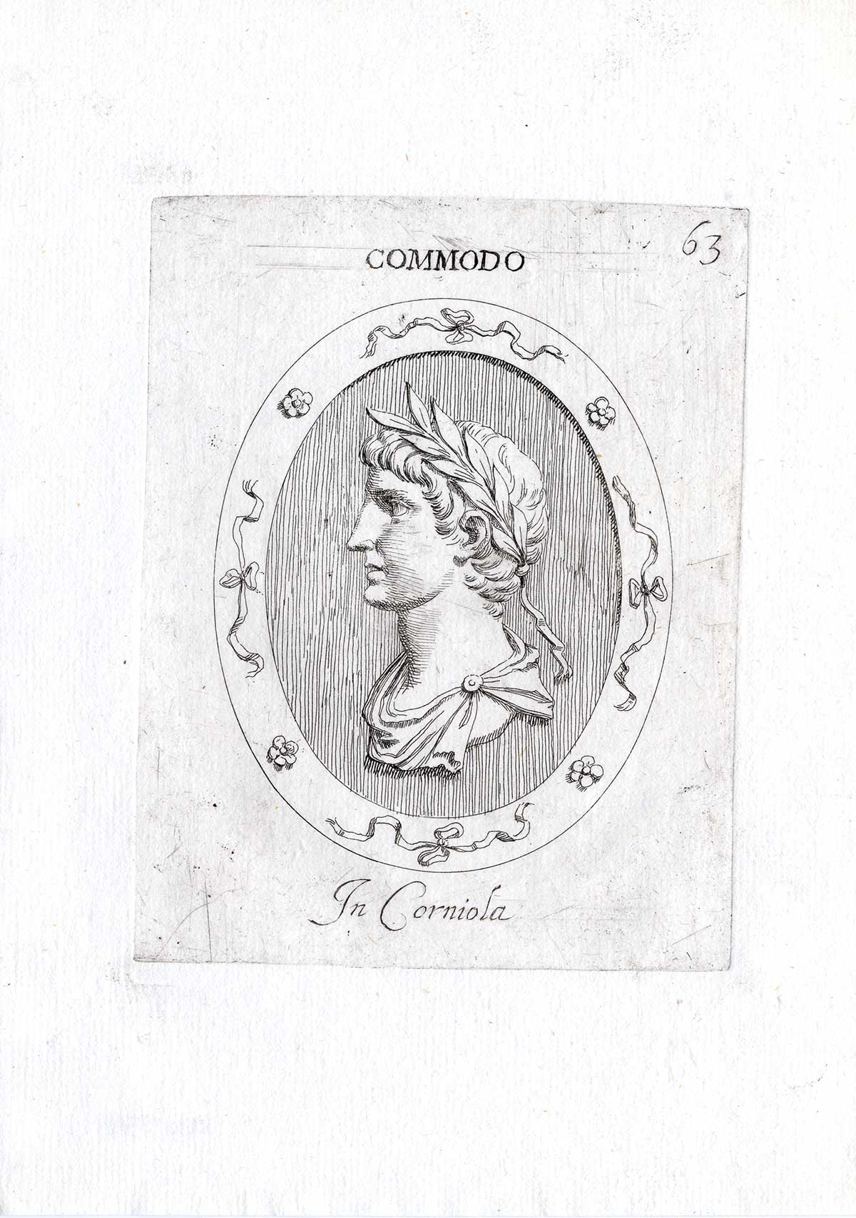 , Rare Antique Print-COMMODUS-EMPEROR ROME-Pl. 63-Agostini-Battista-1657, Pictura Antique Prints