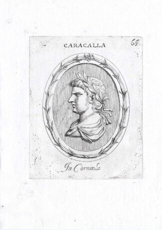 Rare Antique Print-CARACALLE-EMPEROR ROME-Pl. 66-Agostini-Battista-1657