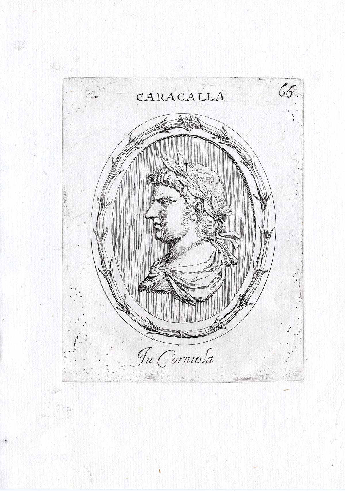 , Rare Antique Print-CARACALLE-EMPEROR ROME-Pl. 66-Agostini-Battista-1657, Pictura Antique Prints