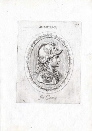 Rare Antique Print-MINERVA-GODDESS-ARTS-ROMAN-Pl. 71-Agostini-Battista-1657