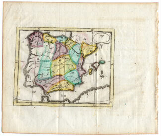 Antique Map-SPAIN-GIBRALTAR-PORTUGAL-Schneider-Bruyset-1785