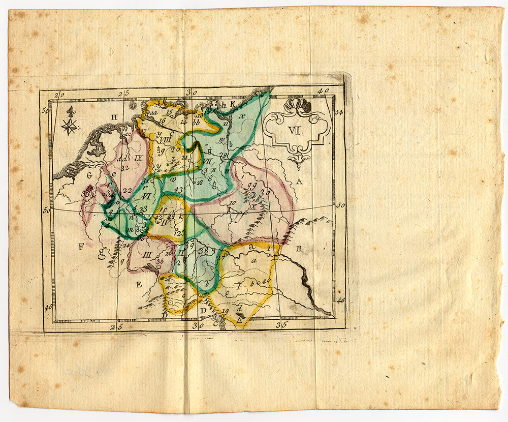 , Antique Map-GERMANY-ROMAN EMPIRE-DUCHY-Schneider-Bruyset-1785, Pictura Antique Prints