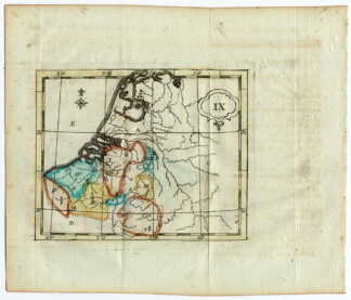Antique Map-BELGIUM-NETHERLANDS-SOUTH-AUSTRIAN-FRENCH-Schneider-Bruyset-1785