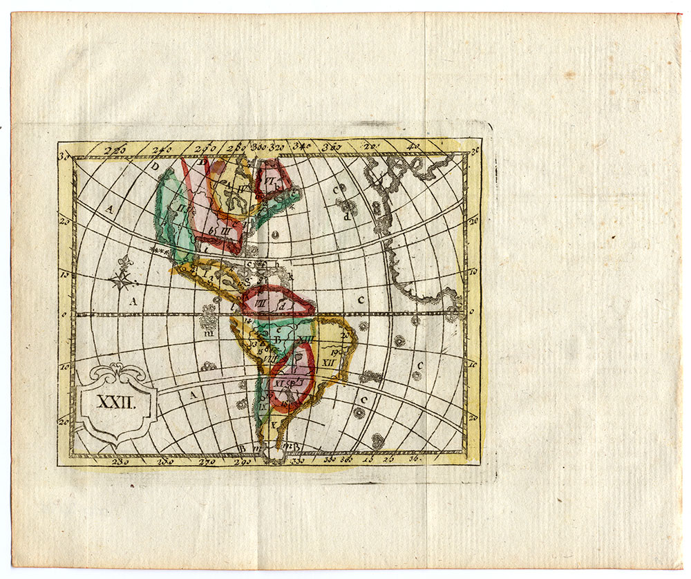 , Antique Map-AMERICA-NORTH-SOUTH-CENTRAL-Schneider-Bruyset-1785, Pictura Antique Prints