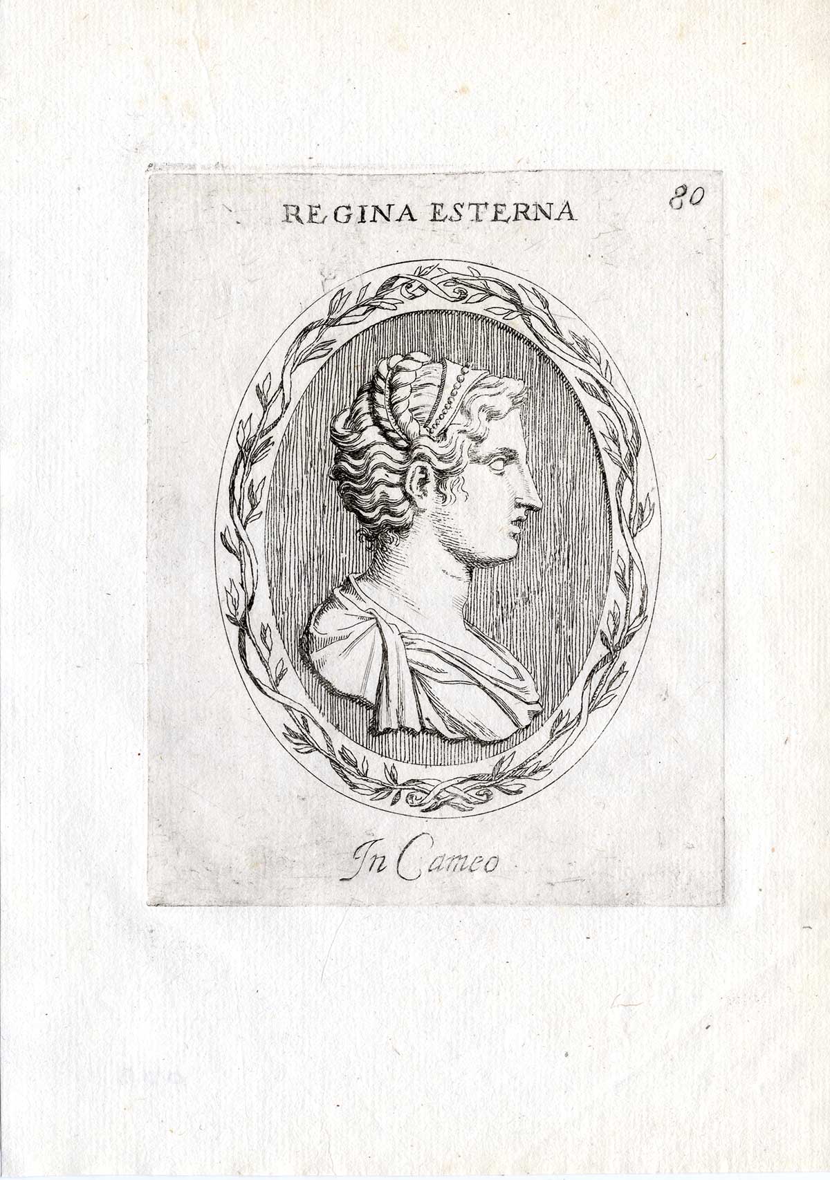, Rare Antique Print-QUEEN-ANCIENT-GREEK-Pl. 80-Agostini-Battista-1657, Pictura Antique Prints