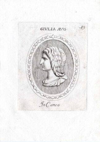 Rare Antique Print-LIVIA DRUSILLA-JULIA AUGUSTA-Pl. 89-Agostini-Battista-1657
